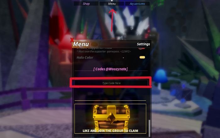 How to redeem codes in Fisch Roblox